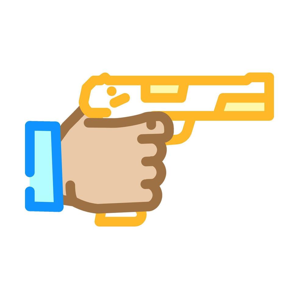 robbery crime color icon illustration vector