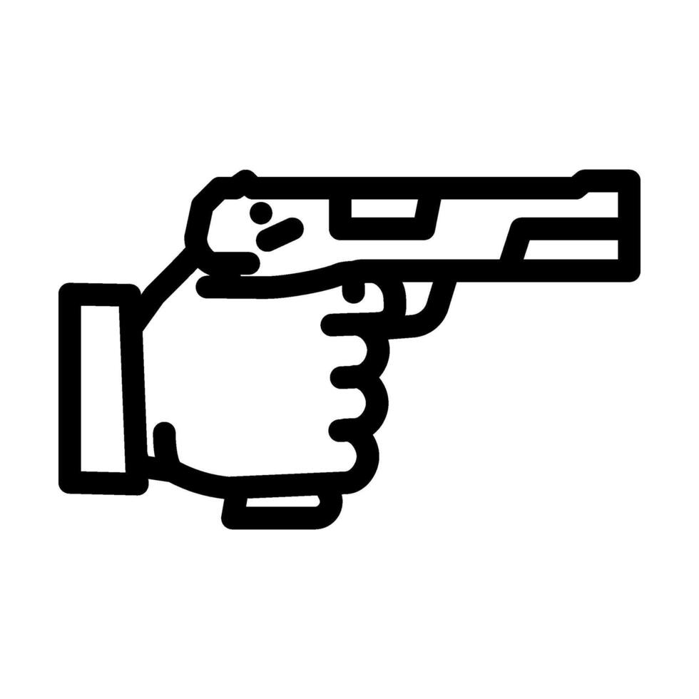 robbery crime line icon illustration vector