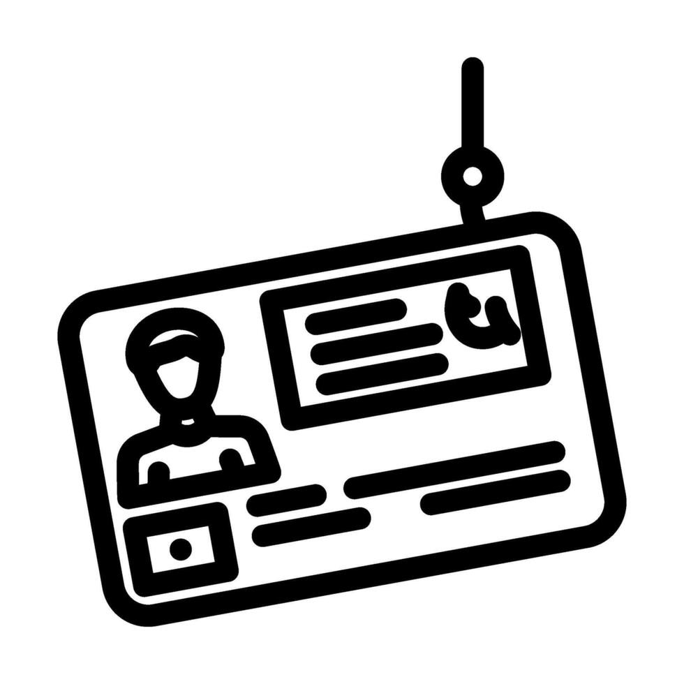 identity theft crime line icon illustration vector
