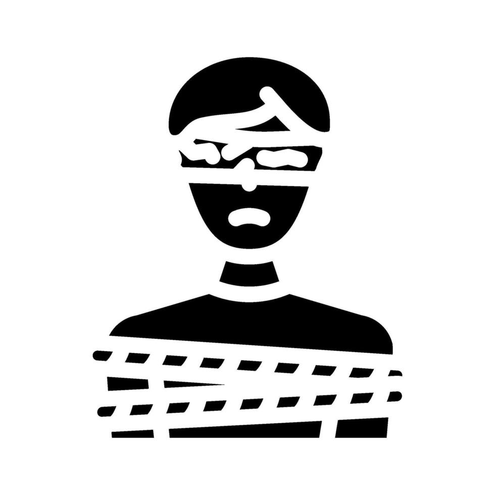 kidnapping crime glyph icon illustration vector