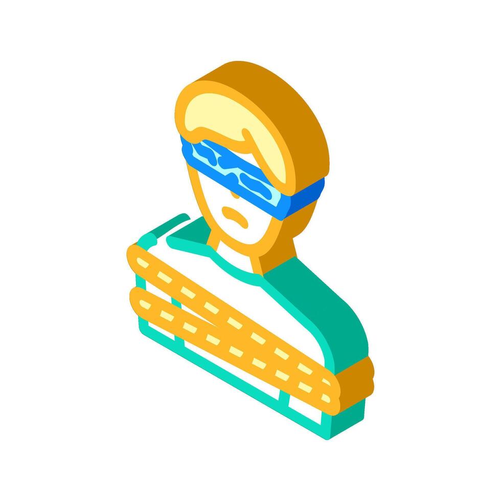 kidnapping crime isometric icon illustration vector