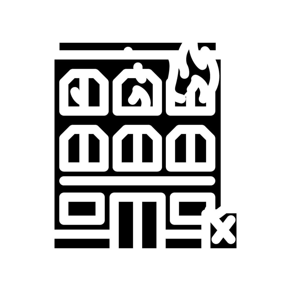 arson crime glyph icon illustration vector
