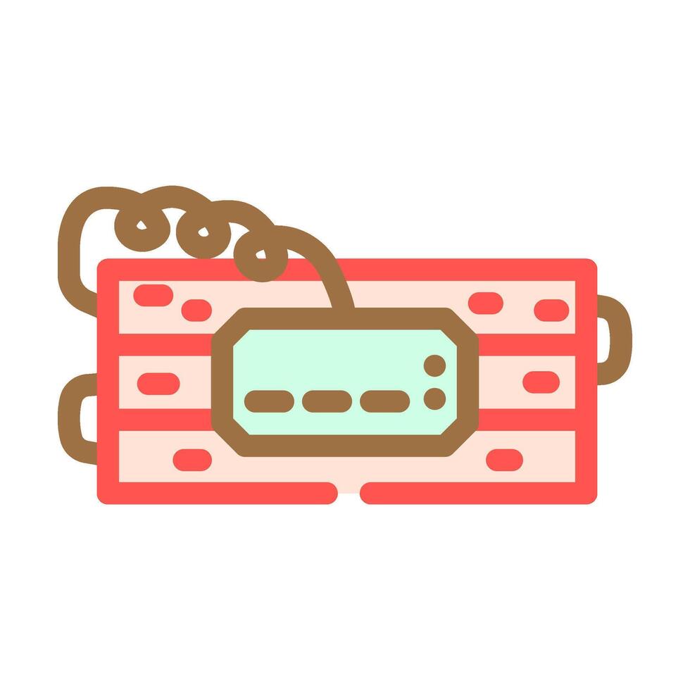 terrorism crime color icon illustration vector