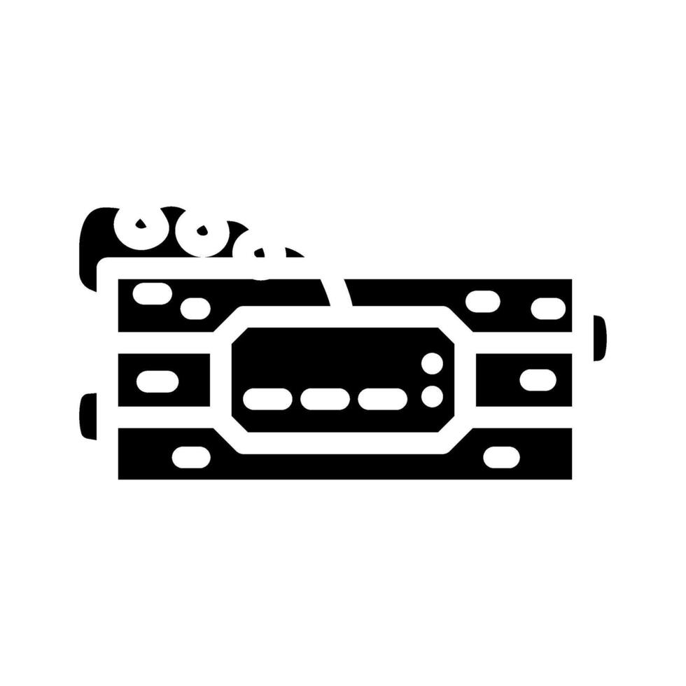 terrorism crime glyph icon illustration vector