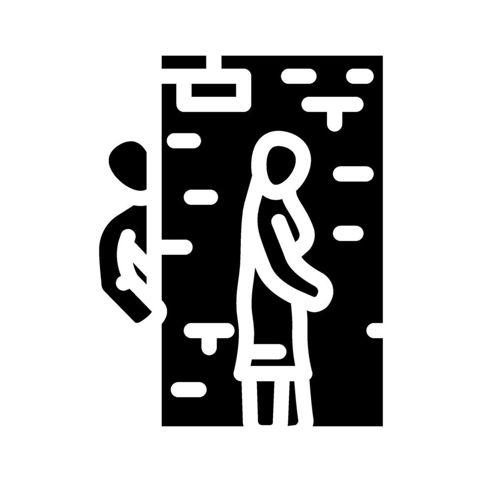 stalking crime glyph icon illustration vector