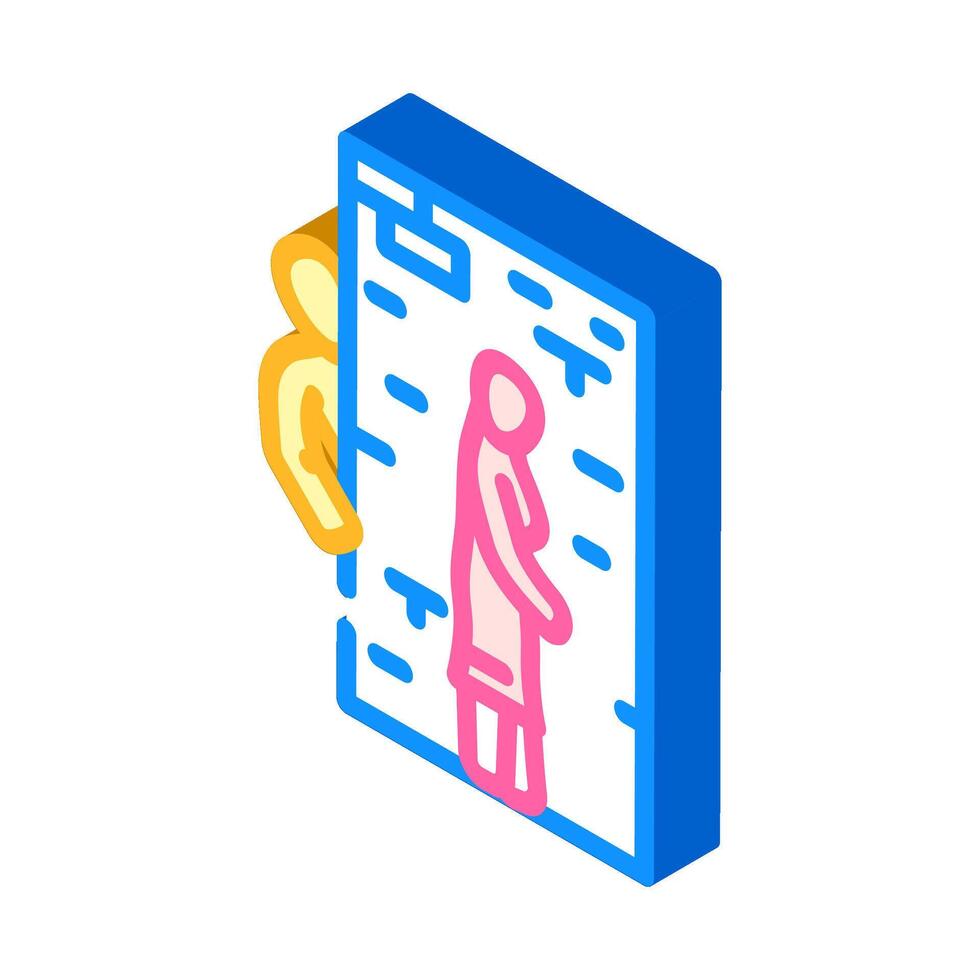 stalking crime isometric icon illustration vector