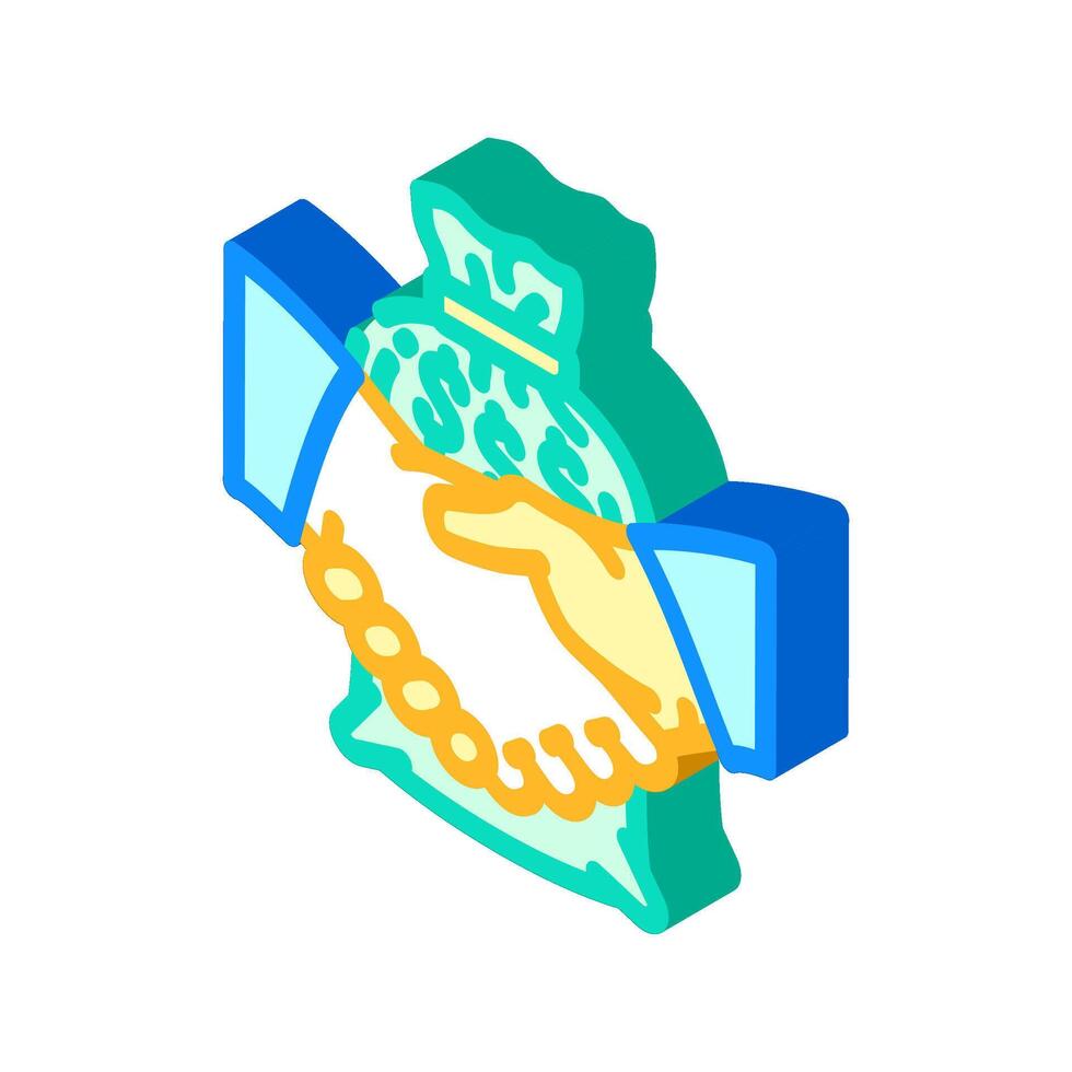 bribery crime isometric icon illustration vector