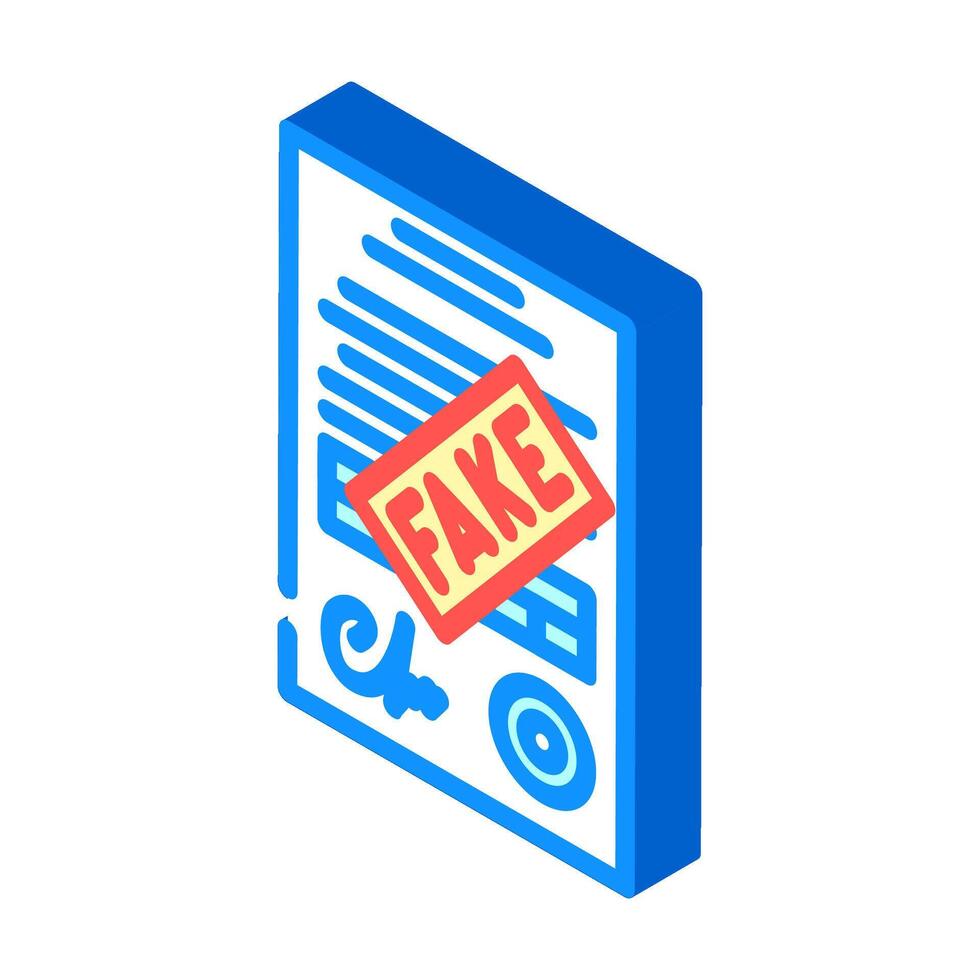 forgery crime isometric icon illustration vector