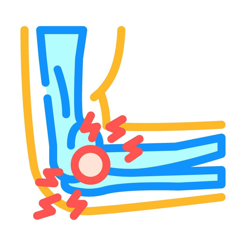 muscle joint pain disease symptom color icon illustration vector
