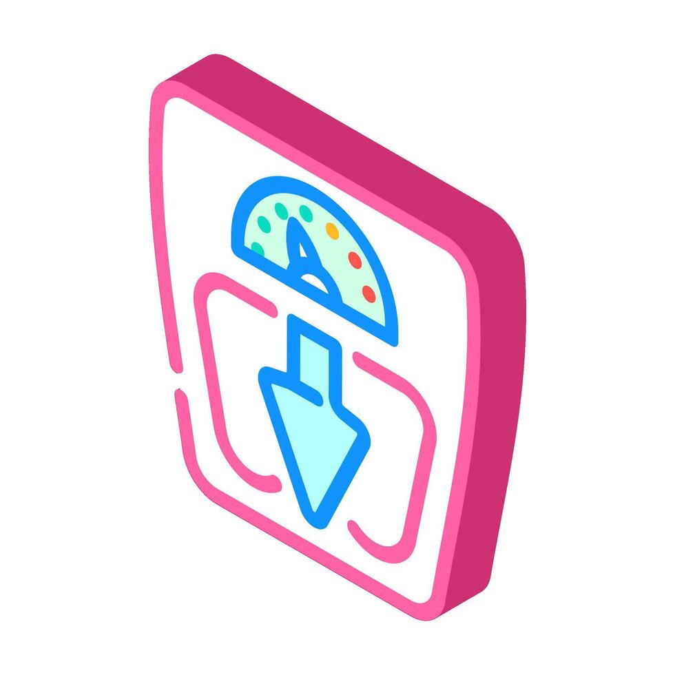 loss of appetite weight loss disease symptom isometric icon illustration vector