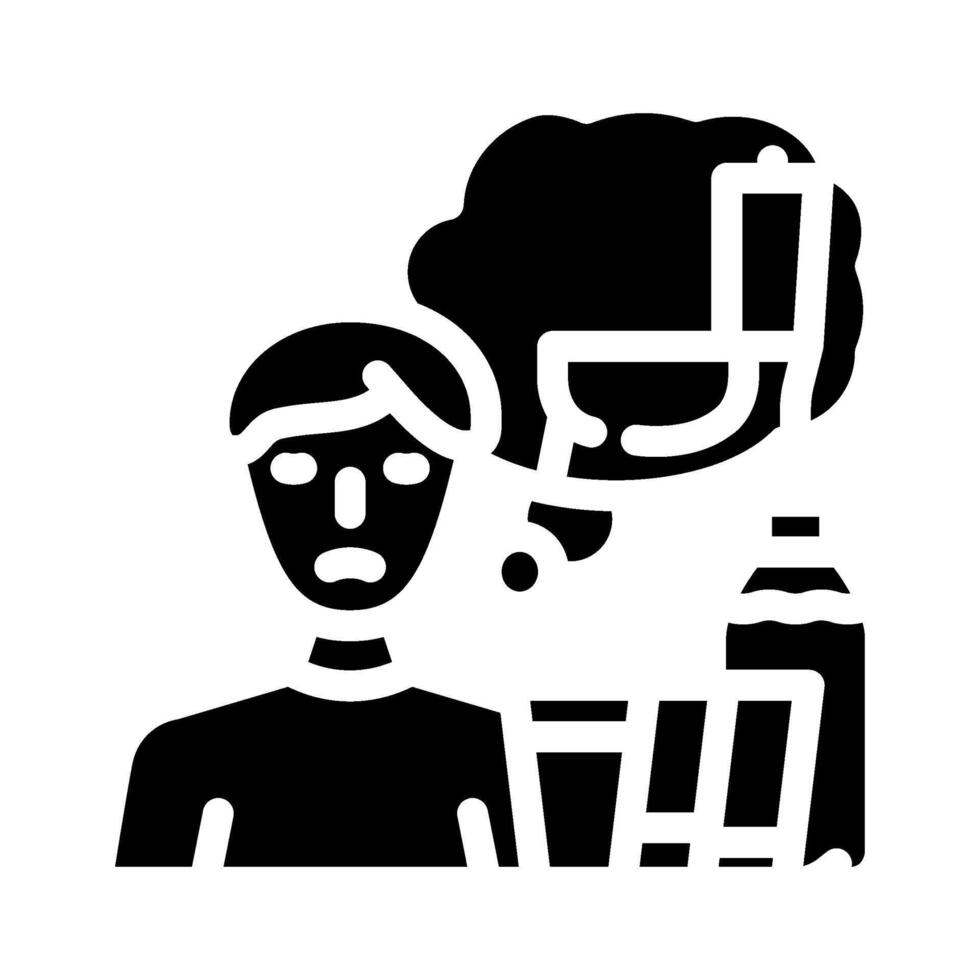 excessive thirst urination disease symptom glyph icon illustration vector