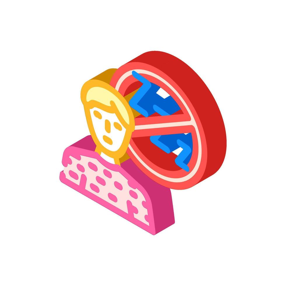 difficulty sleeping disease symptom isometric icon illustration vector