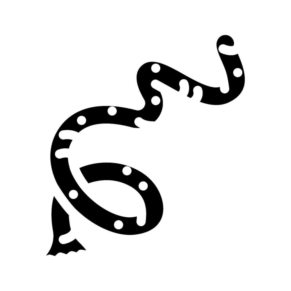 parasite worm glyph icon illustration vector