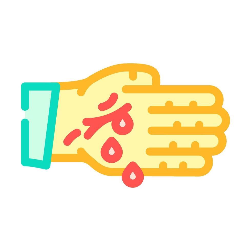 cuts household injury accident color icon illustration vector