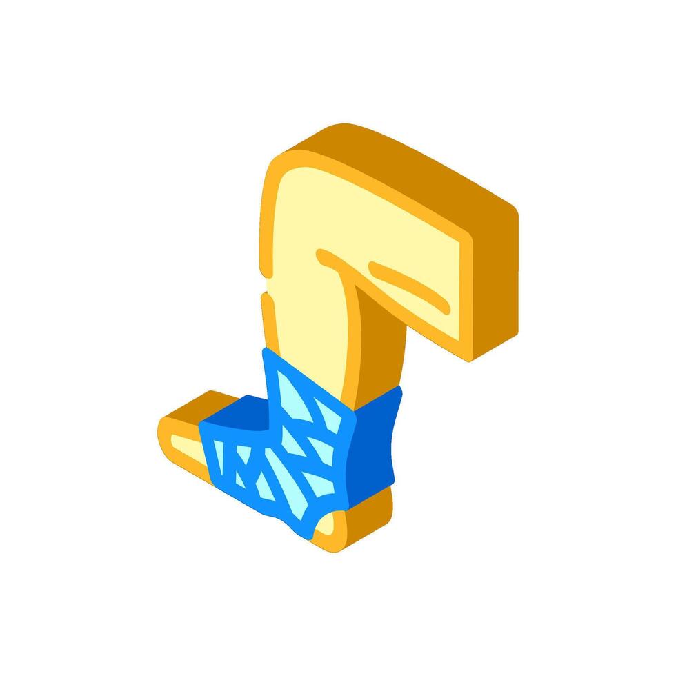 sprain household injury accident isometric icon illustration vector