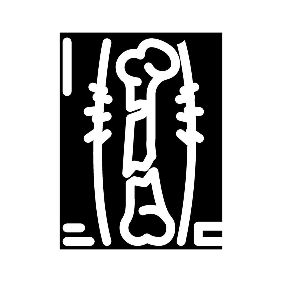 fractures household injury accident glyph icon illustration vector