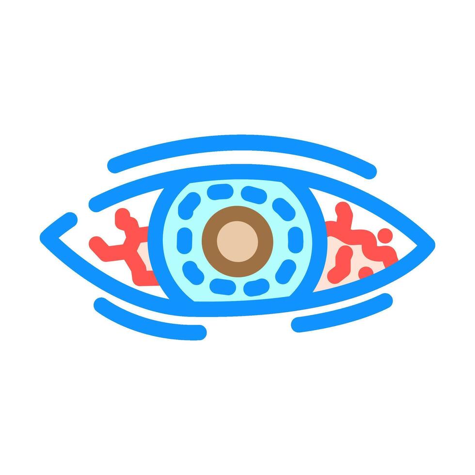 eye injuries household injury accident color icon illustration vector