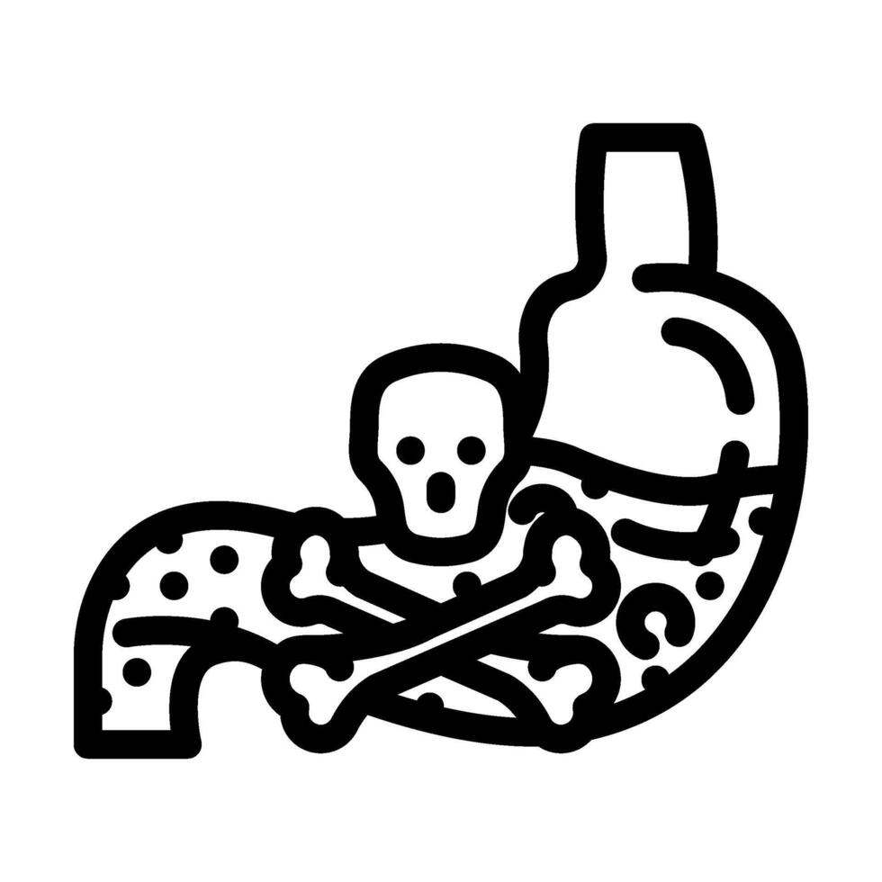 ingestion harmful substances line icon illustration vector