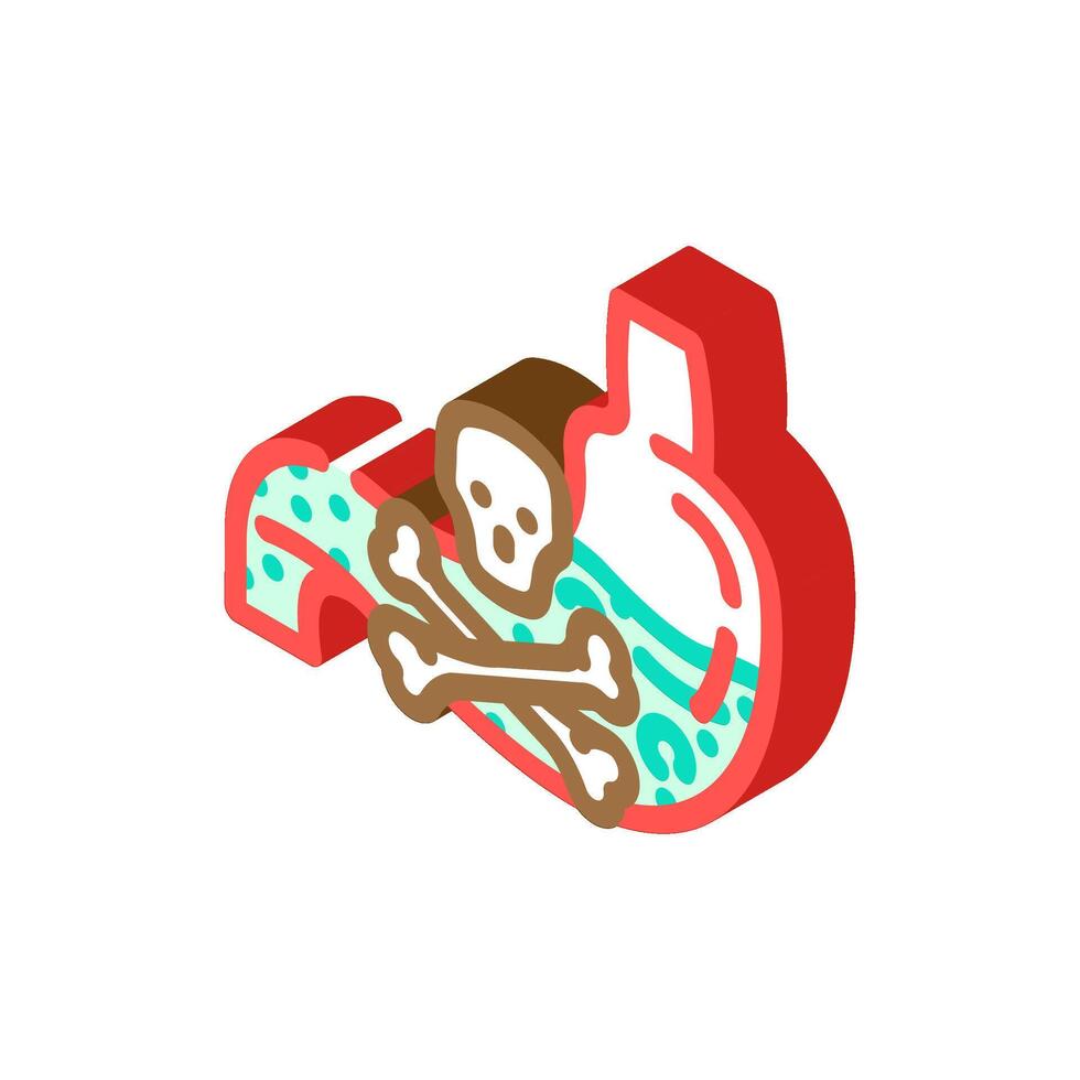 ingestion harmful substances isometric icon illustration vector