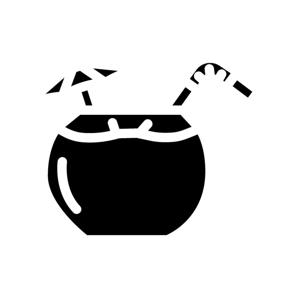 coconut raw foodist glyph icon illustration vector