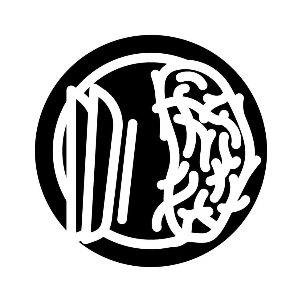 zucchini noodles raw foodist glyph icon illustration vector