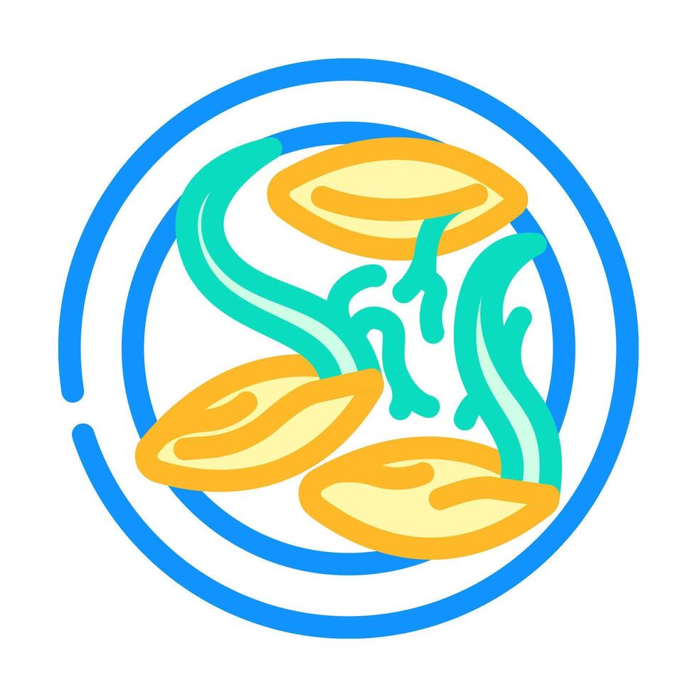 sprouted grains raw foodist color icon illustration vector