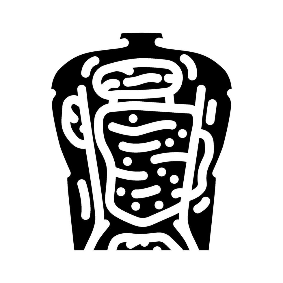 mud wrap spa therapy treatment glyph icon illustration vector