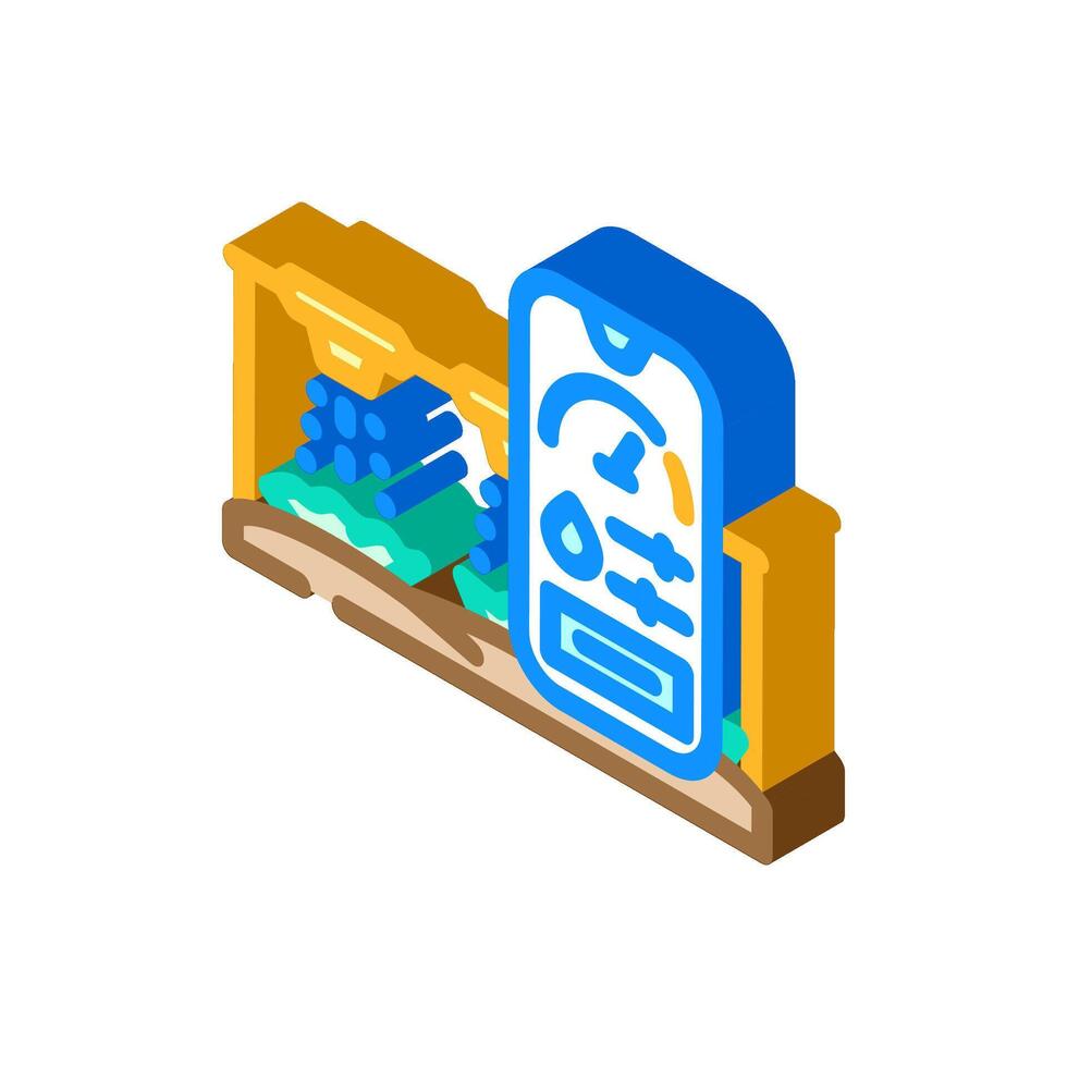 smart irrigation water saving isometric icon illustration vector