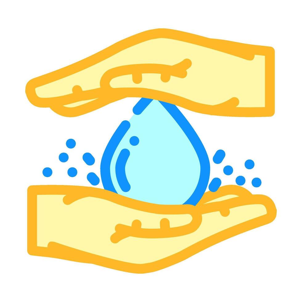 save water water saving color icon illustration vector