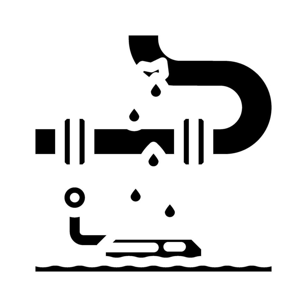 leak detection water saving glyph icon illustration vector