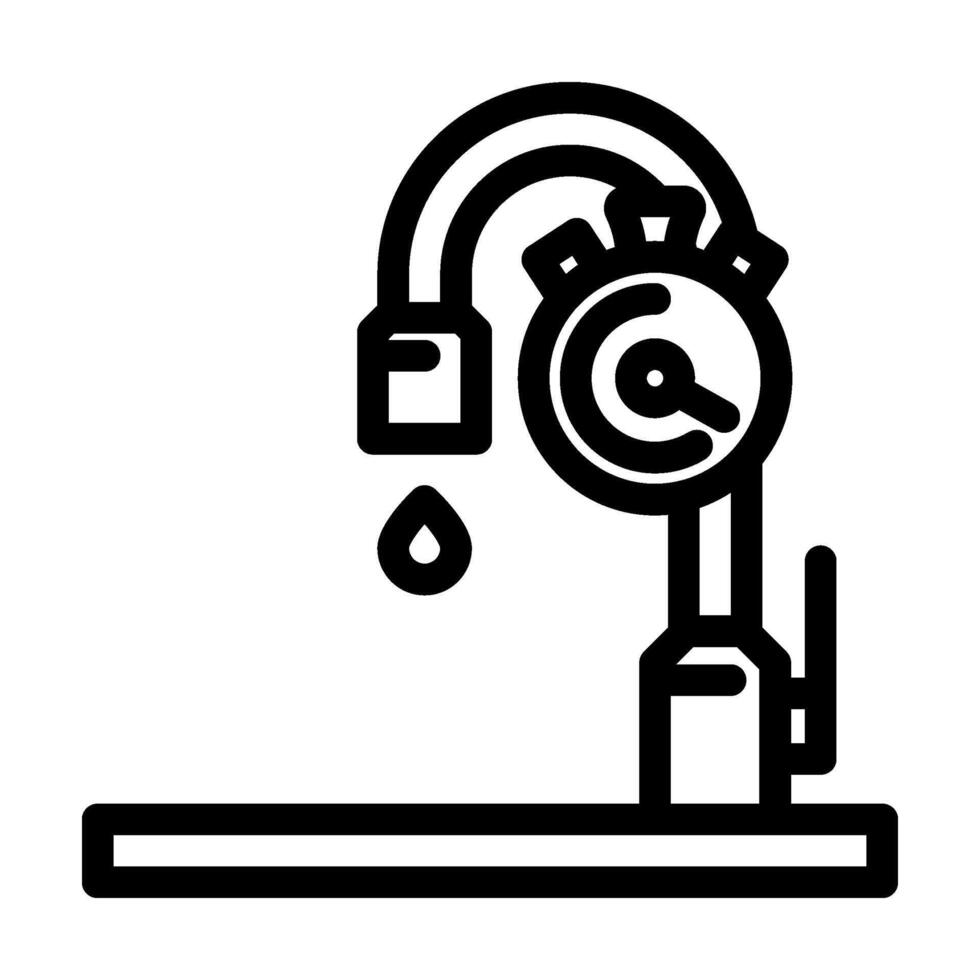 saving faucet water line icon illustration vector