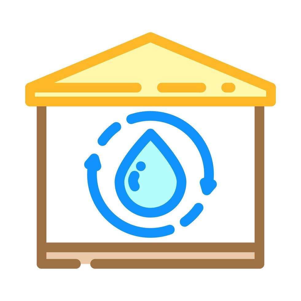 greywater system water saving color icon illustration vector