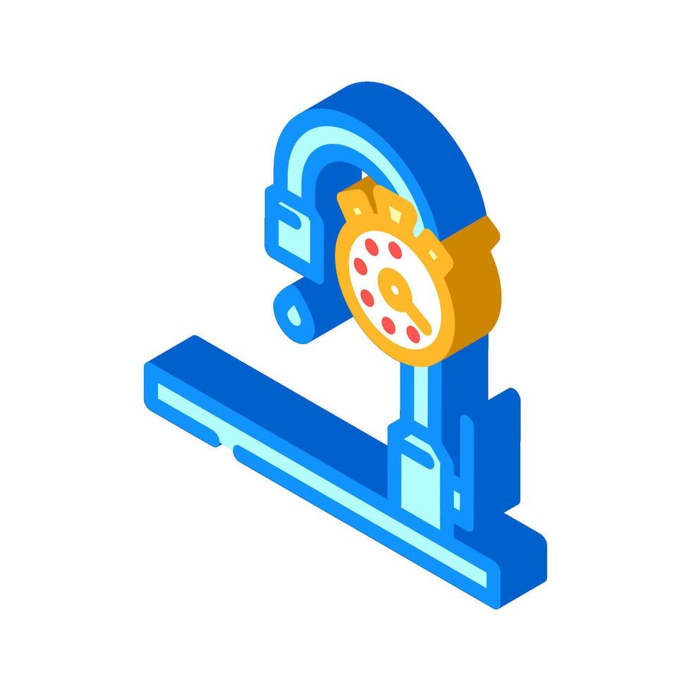 saving faucet water isometric icon illustration vector