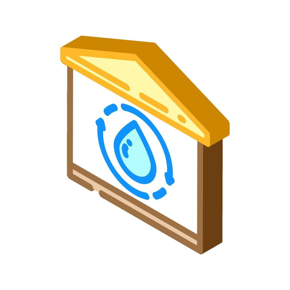greywater system water saving isometric icon illustration vector
