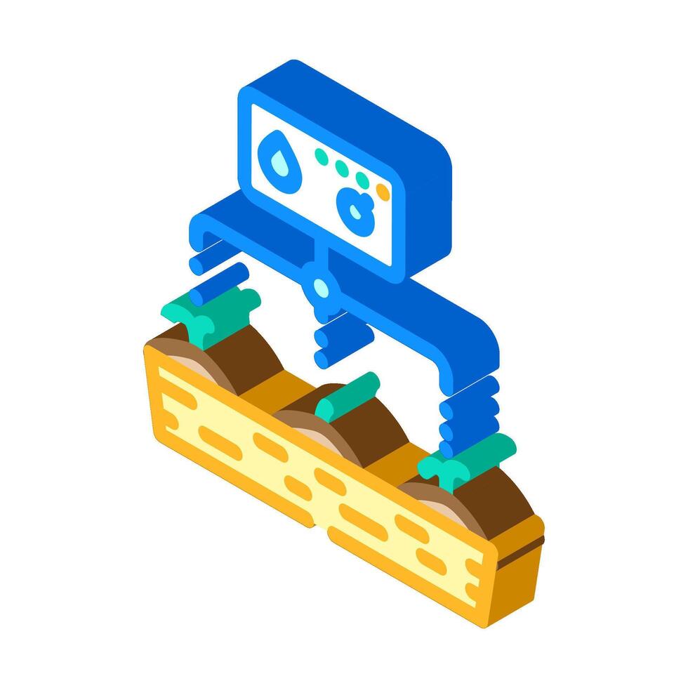 rain barrel water saving isometric icon illustration vector