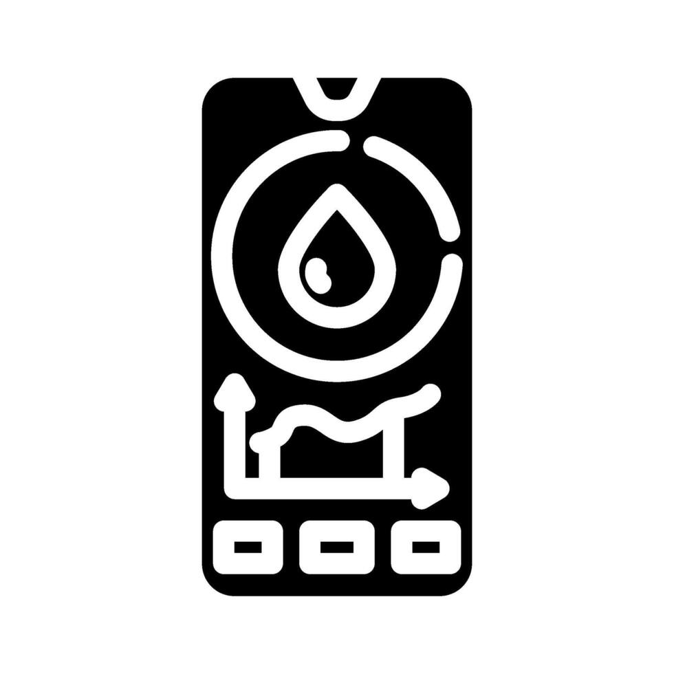 saving app water glyph icon illustration vector