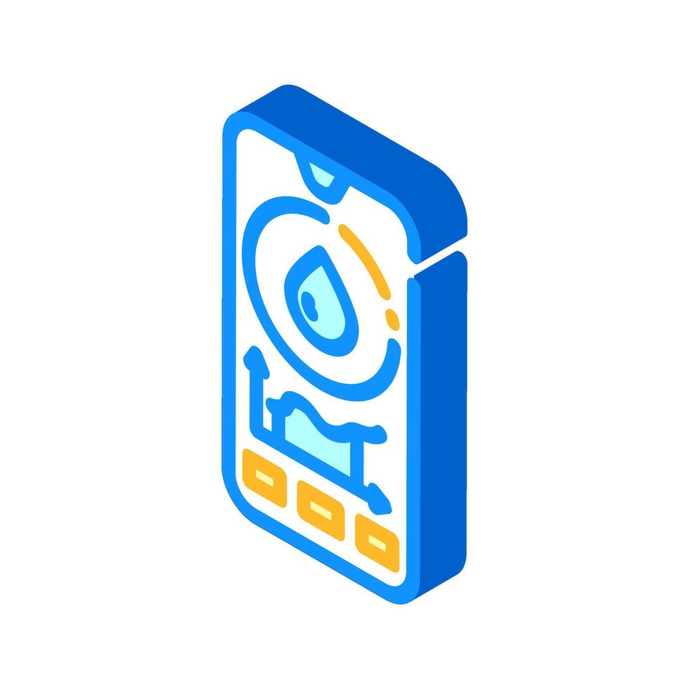 saving app water isometric icon illustration vector