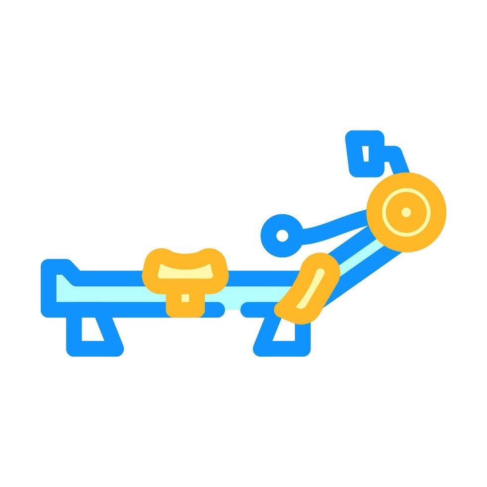 rowing machine fitness tool color icon illustration vector