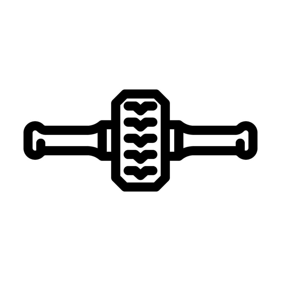 ab wheel fitness tool line icon illustration vector