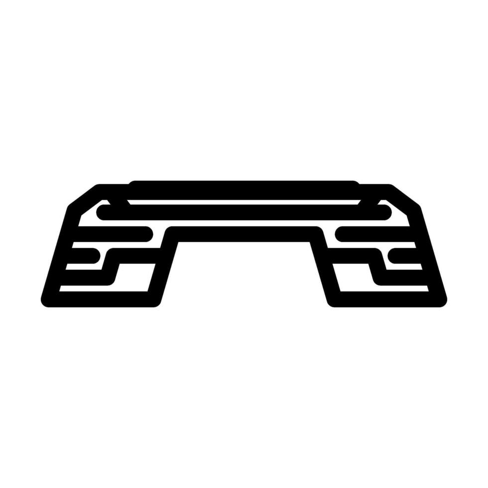 step platform fitness tool line icon illustration vector