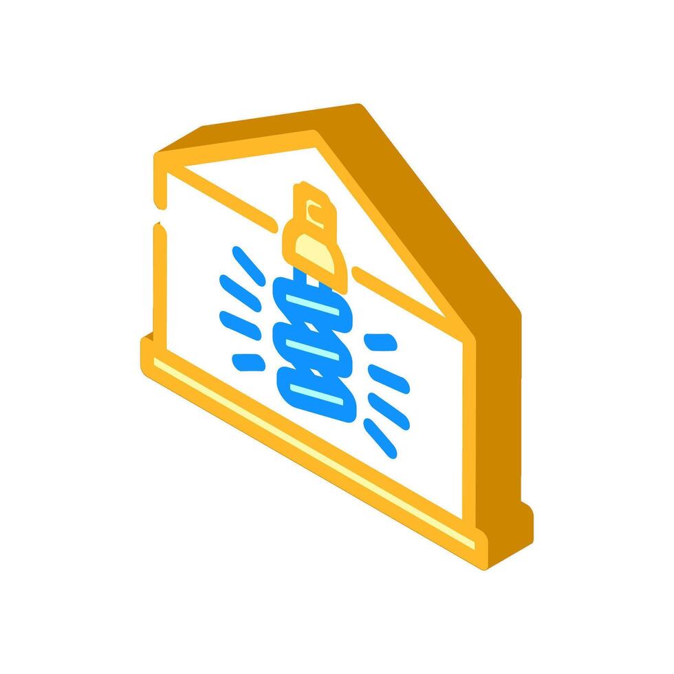 energy efficient lighting green building isometric icon illustration vector