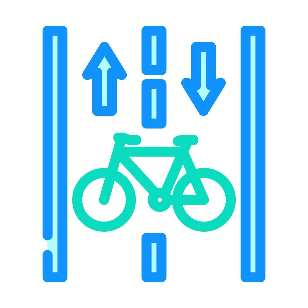 bicycle friendly infrastructure green color icon illustration vector
