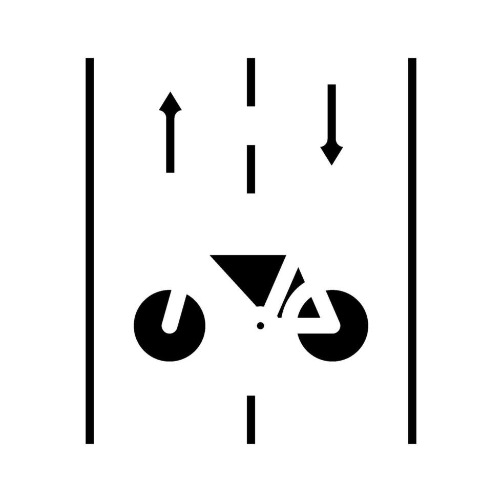 bicycle friendly infrastructure green glyph icon illustration vector