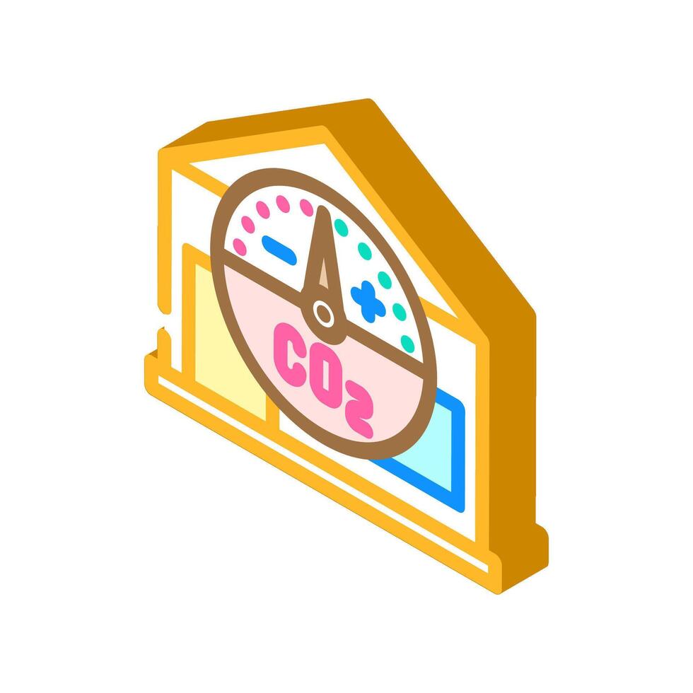 net zero energy building green isometric icon illustration vector