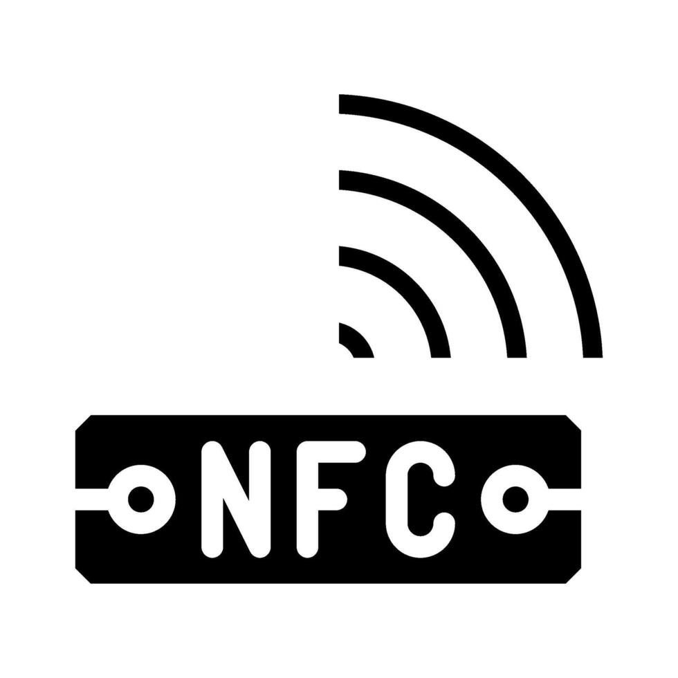 nfc signal glyph icon illustration vector