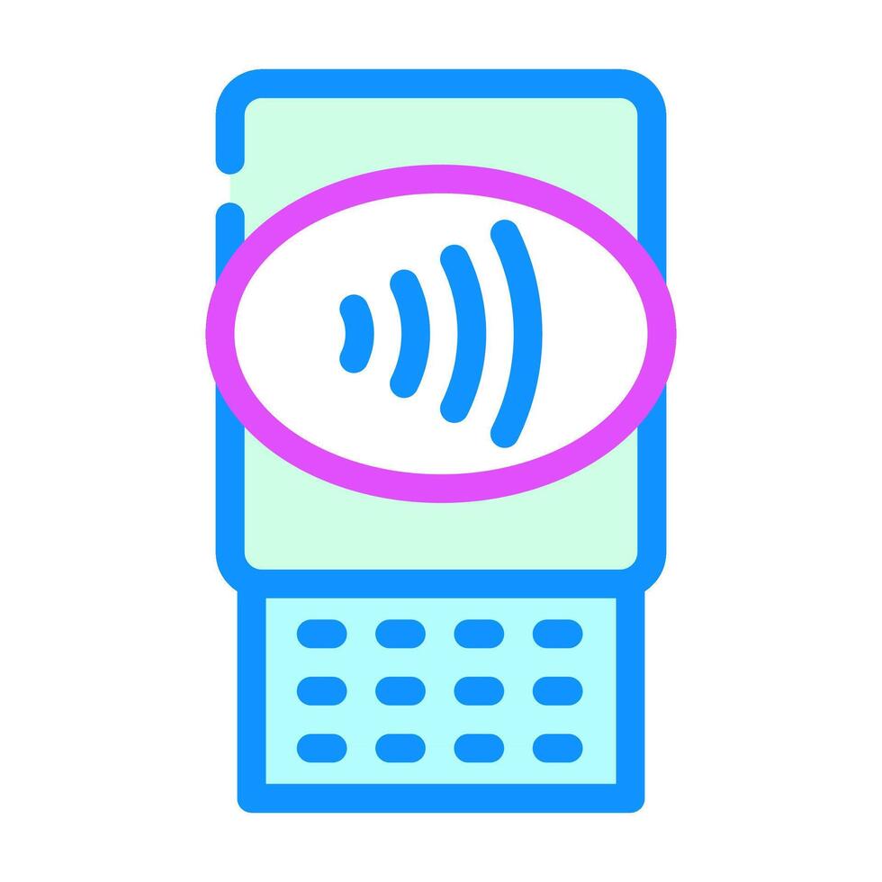 contactless payment color icon illustration vector