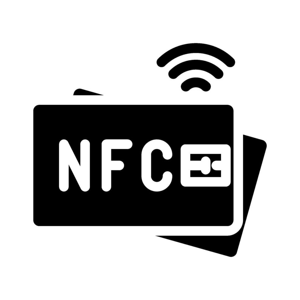 nfc card glyph icon illustration vector