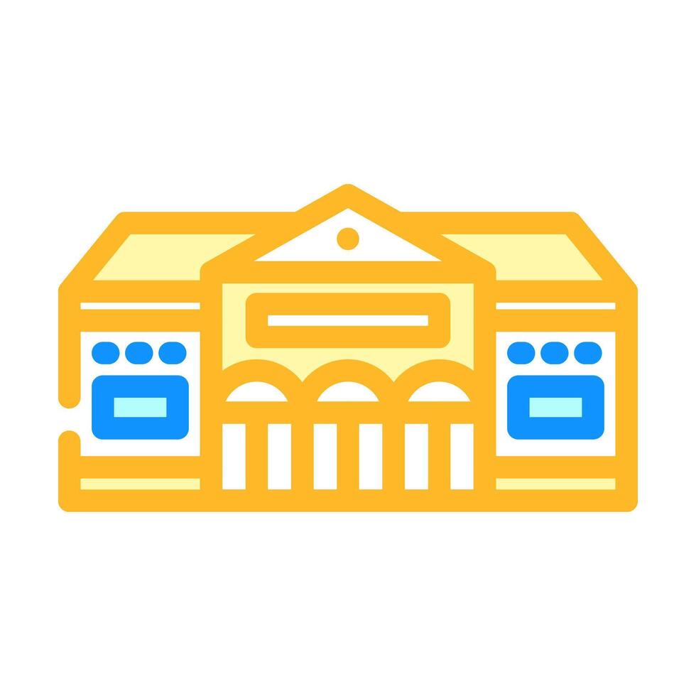 academy school building color icon illustration vector