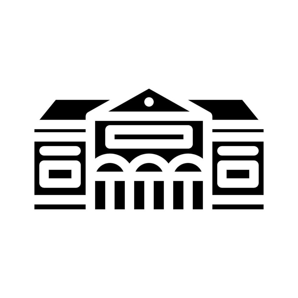 academy school building glyph icon illustration vector
