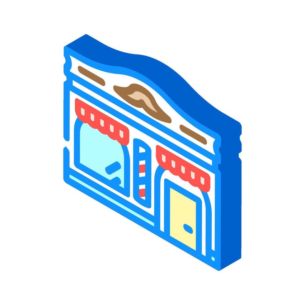 barbershop isometric icon illustration vector